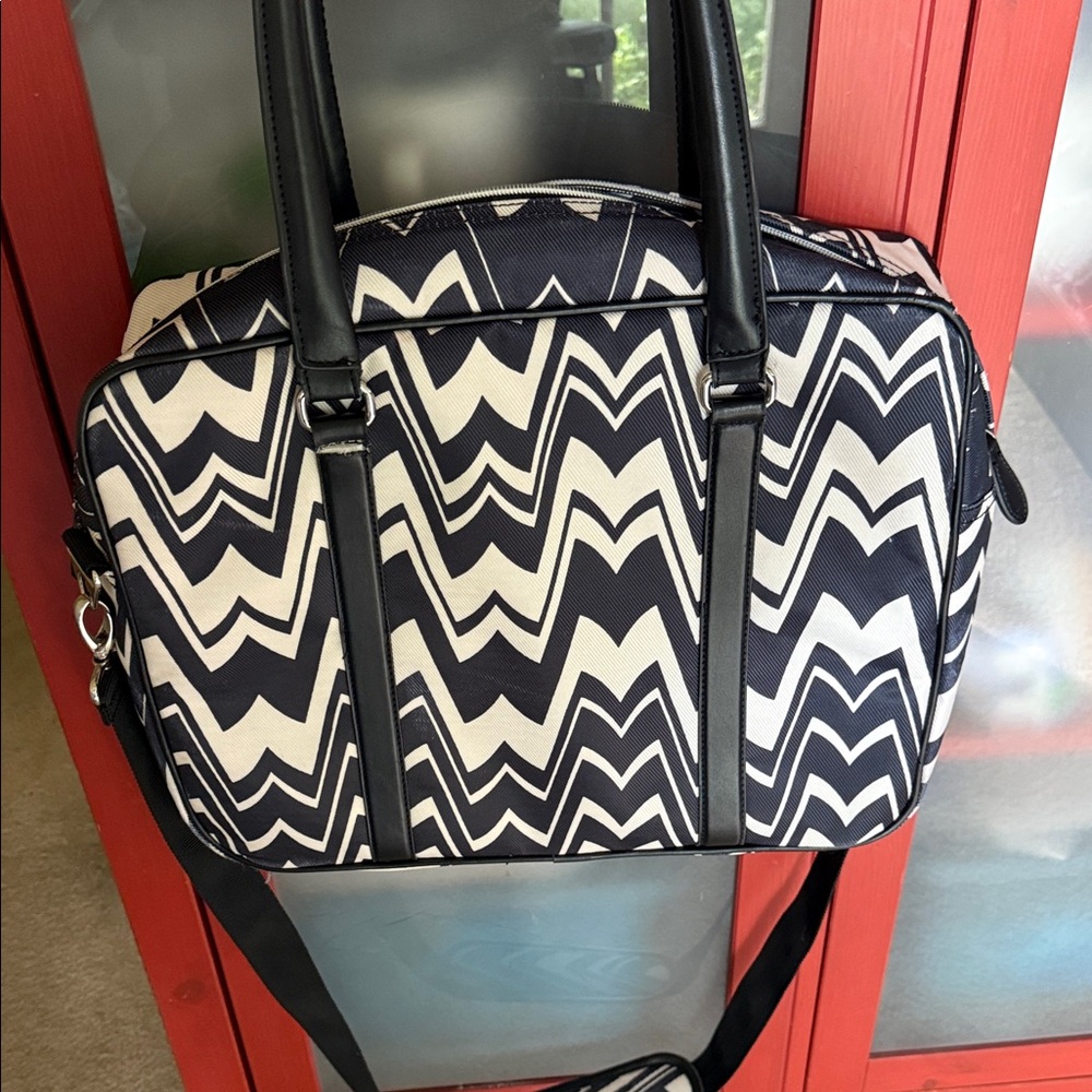 Missoni Black and White Chevron Laptop Bag